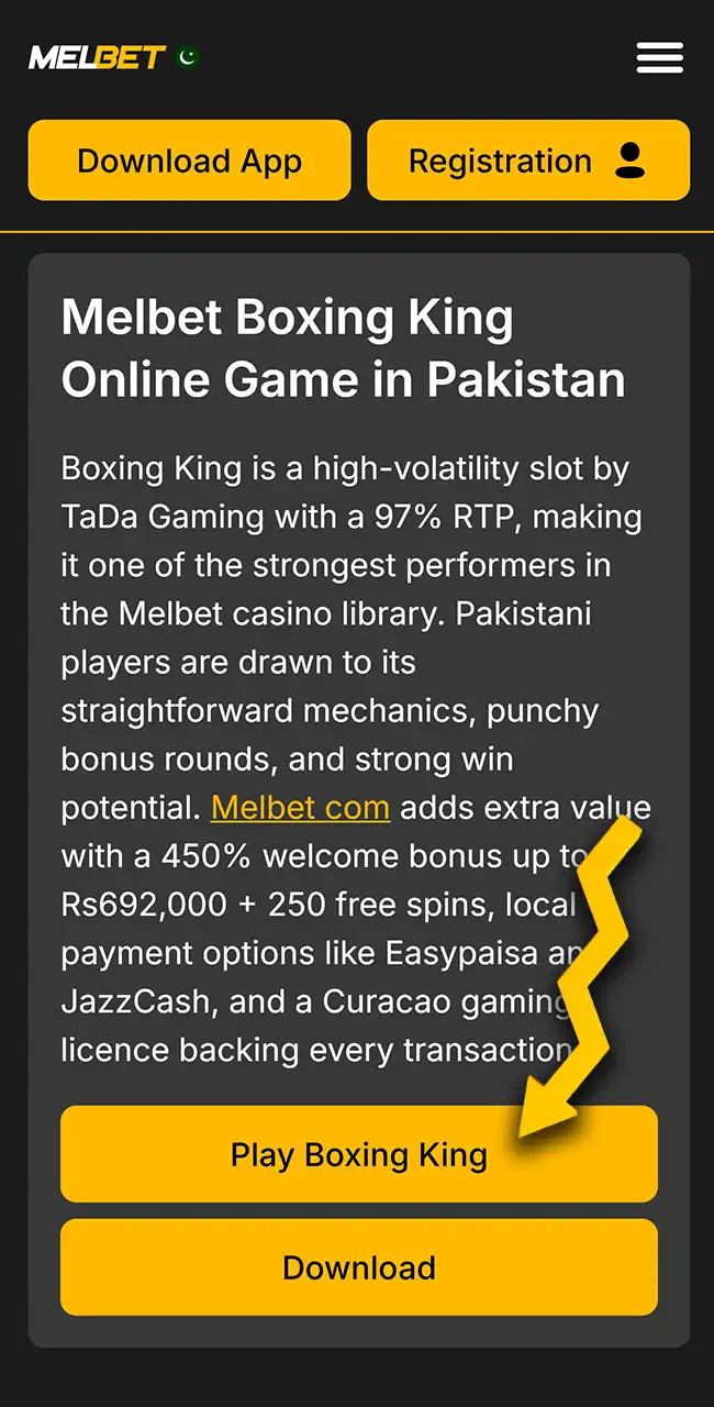Fill out the form on Melbet website.